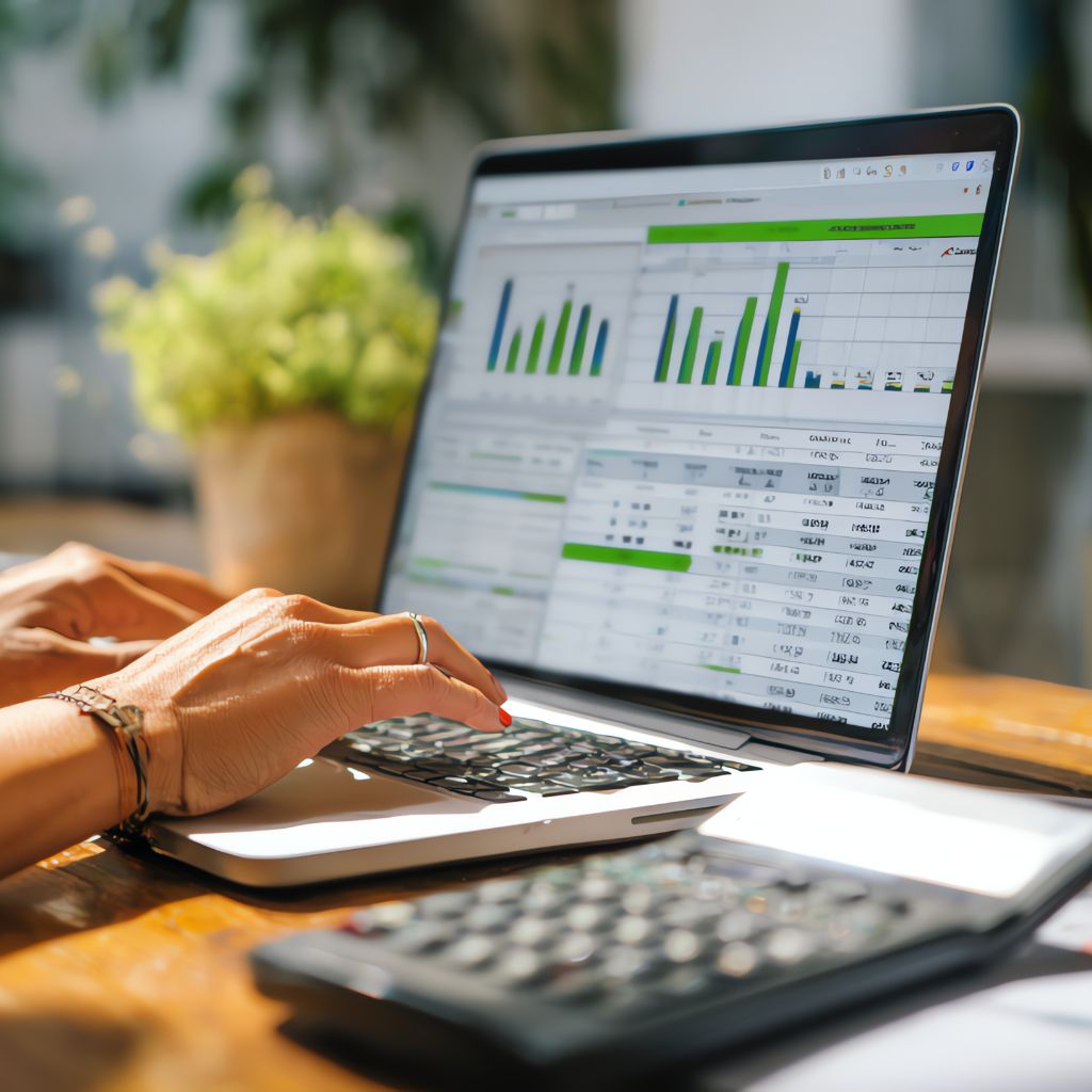 Charts, calculators, financial cost logs