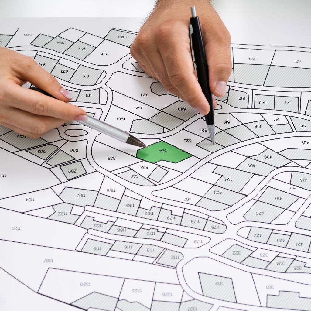 CAD street cadastral map