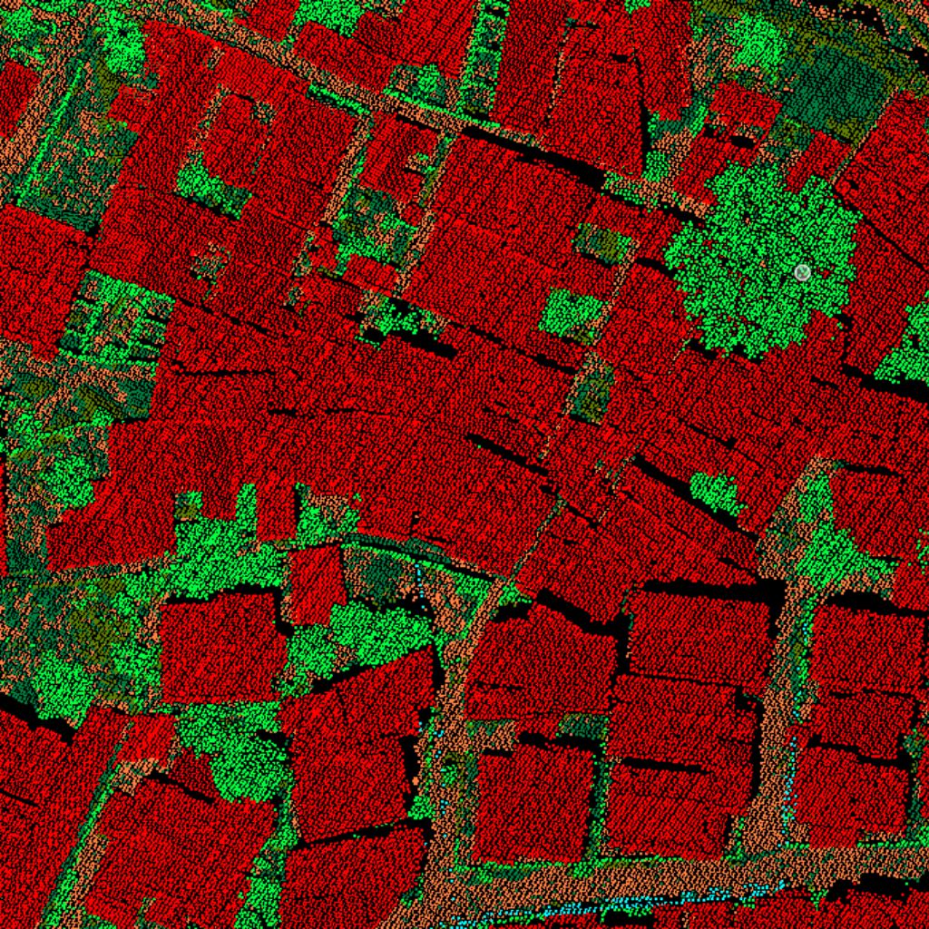 LiDAR Point Cloud classification rendering