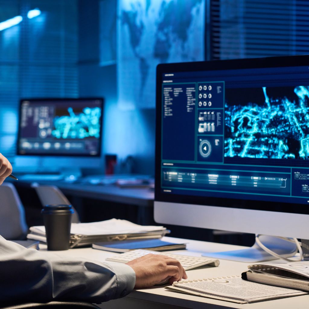 Control center operational simulation screen