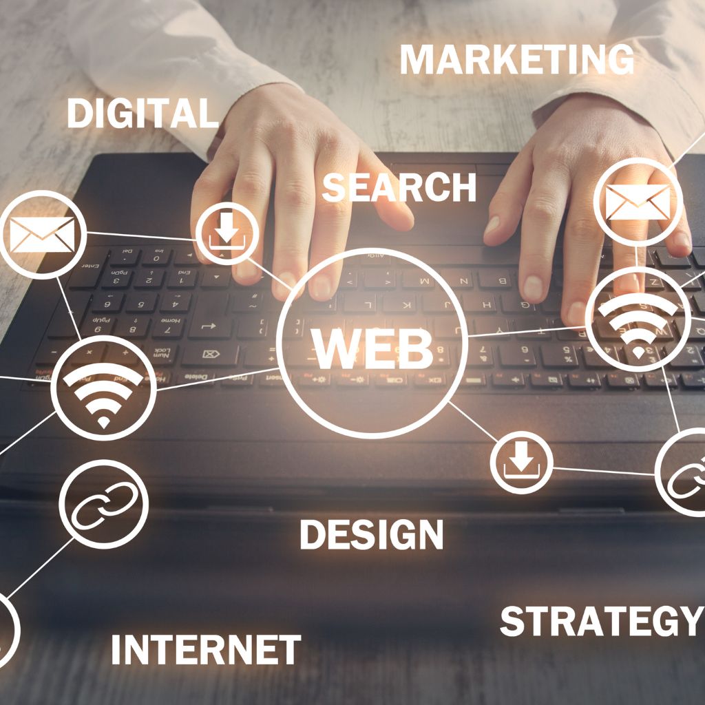 Web Portal Development illustration mockup